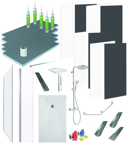 Pack douche 80x140cm en niche pour MA PRIME ADAP'T PACKMPA80140N