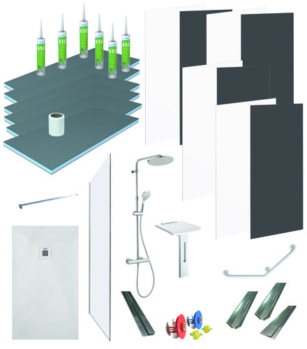 Pack douche 80x180cm en niche pour MA PRIME ADAP'T PACKMPA80180N