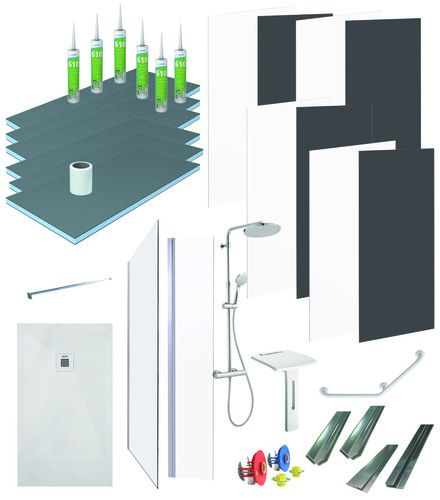 Pack douche 90x140cm en niche pour MA PRIME ADAP'T PACKMPA90140N