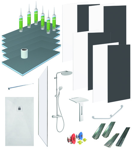 Pack douche 90x180cm en niche pour MA PRIME ADAP'T PACKMPA90180N