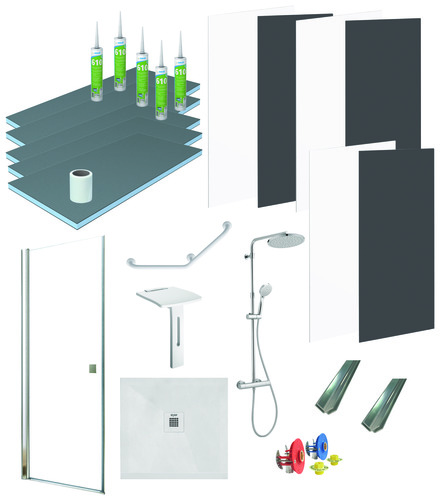 Pack douche 90x90cm en niche pour MA PRIME ADAP'T PACKMPA9090N
