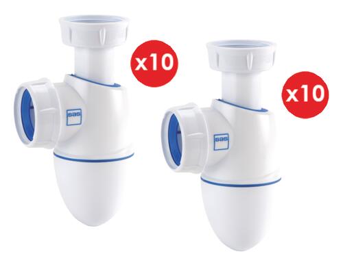 Lot de 20 siphons NICOLL ROLF BY AYOR PACKSIPHON