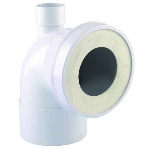 Pipe WC courte avec prise à emboîtement ø100