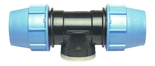 Té plastique femelle au centre à serrage extérieur PE ø20-15/21