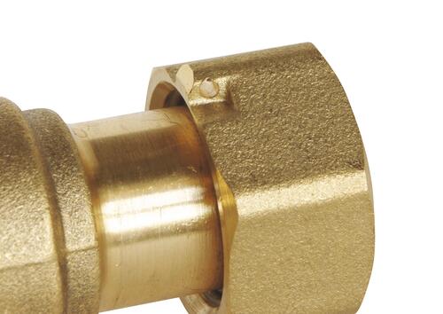 Robinet d'arrêt compteur droit à boisseau sphérique écrou 26/34 pour tube PE 32