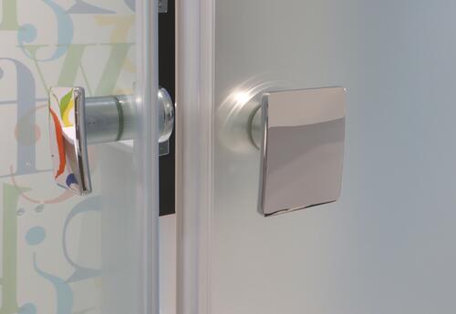 Paroi de douche accès d'angle pivotant verre transparent SELYNA 90cm