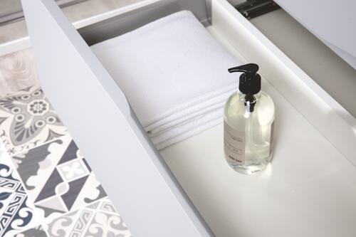 Meuble VELOURS à suspendre 70cm gris