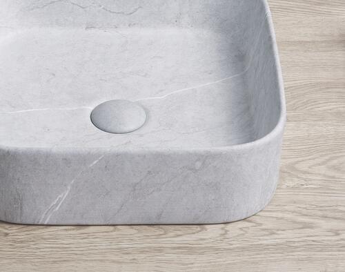Vasque à poser céramique effet béton carré - LORCA