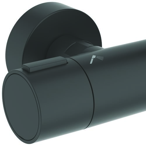 Colonne de douche thermostatique Alu + noir mat - IDEAL STANDARD