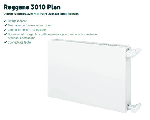 Radiateur eau chaude reggane 3010 plan compact 4 orifices type 21 906w - FINIMETAL FINIMETAL 608011061 - vue 3