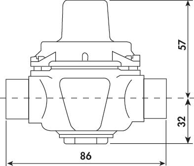 Réducteur de pression à membrane Desbordes GAMME 11 double mâle 15/21 - SOCLA SOCLA 141-15 - vue 2