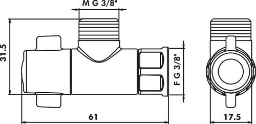 Robinet d'arrêt sous lavabo et évier design