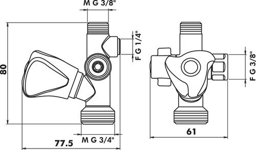 Robinet d'arrêt sous évier multifonction