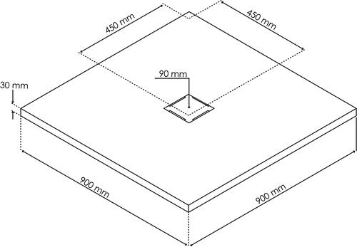 Receveur de douche résine de synthèse RECEA nature bois 90x90