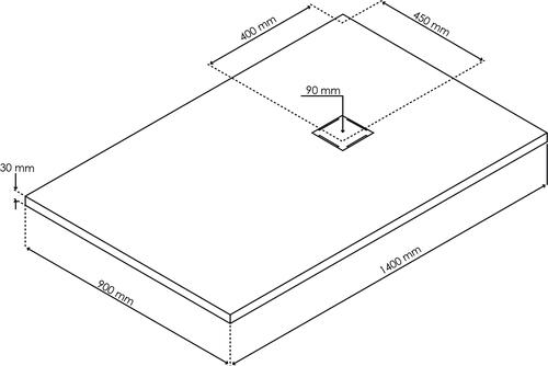 Receveur de douche résine de synthèse RECEA nature bois 90x140