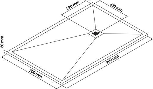 Receveur de douche résine de synthèse RECEA gris anthracite 70x90