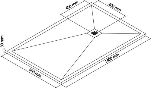 Receveur de douche résine de synthèse RECEA béton 80x140