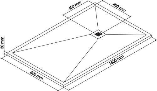 Receveur de douche résine de synthèse RECEA béton 80x160