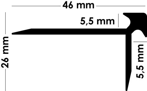 Profilé d'angle sortant bronze pour panneau mural 4 mm