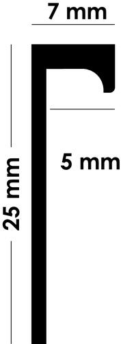 Profilé de finition droit bronze pour panneau mural 4 mm