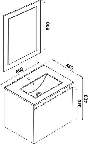 Meuble NUDEA 1.0 à suspendre 80cm nordic