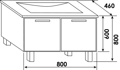 Caisson sur pieds rose poudré NEW YORK 80cm ELMER BY AYOR 401511594 - vue 3