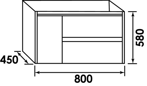 Caisson BOSTON vert menthe 80cm ELMER BY AYOR 401512042 - vue 3