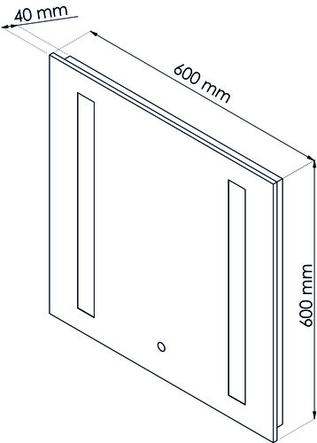 Miroir Bluethooth 60x60 cm 403115001 - vue 3