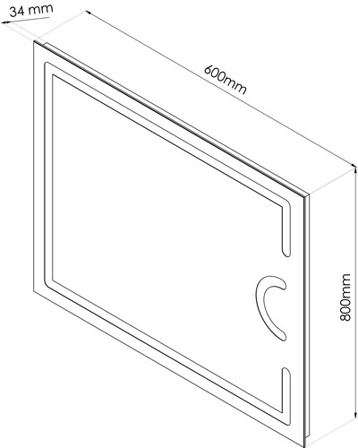 Miroir NEVIS 60x80 cm 403115003 - vue 3