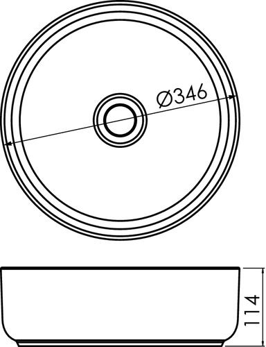 Vasque à poser céramique ronde marbre gris - MURCIA