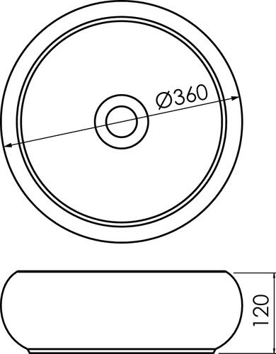 Vasque à poser céramique ronde noire mate - BILBAO