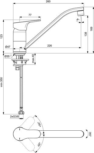 Mitigeur d'évier OLYOS - PORCHER