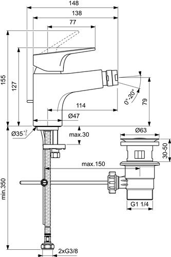 Mitigeur de bidet OLYOS - PORCHER