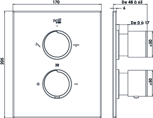 Set de finition bronze Rolf Inside 2 ROLF BY AYOR 501017050 - vue 4