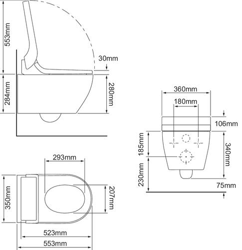 WC lavant suspendu Aquaclean Tuma Comfort - GEBERIT
