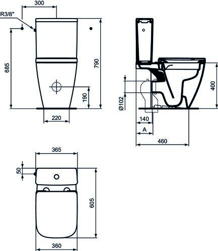 Pack WC gain de place I.LIFE S - IDEAL STANDARD