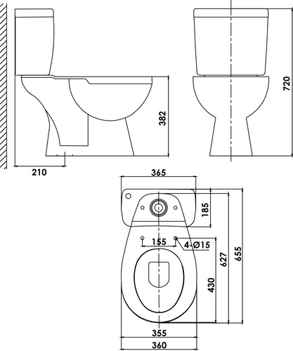 Pack WC sans bride sortie verticale 501512044 - vue 2