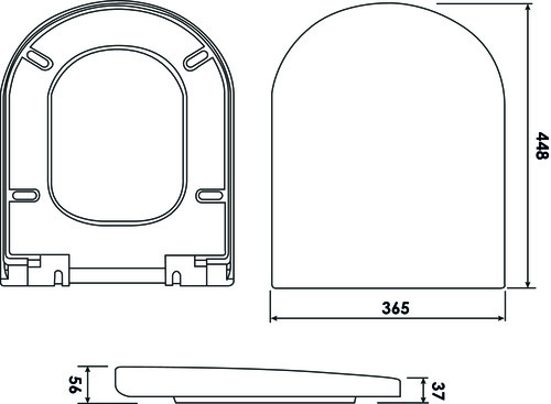 Abattant blanc pour cuvette sans bride 501514001 - vue 2
