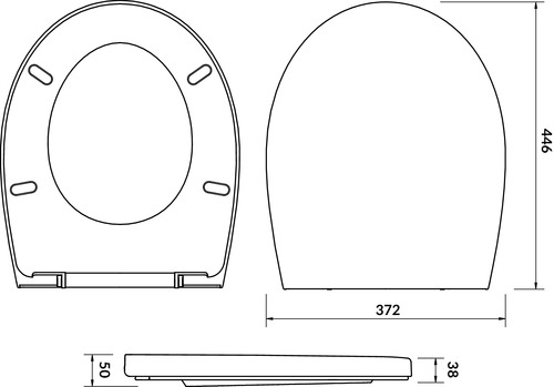 Abattant frein de chute 501514012 - vue 2