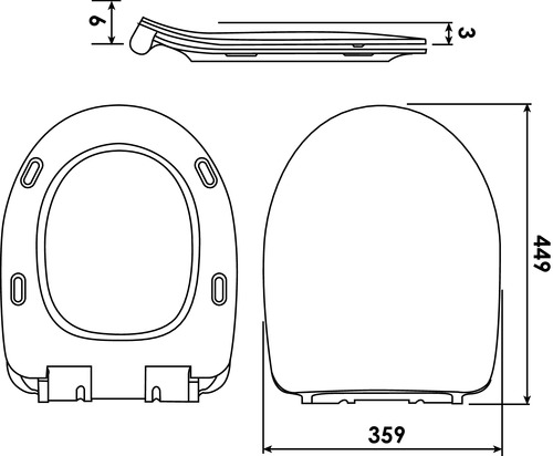 Abattant antibactérien frein de chute 501514015 - vue 2