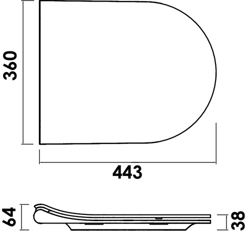 Abattant duroplast antibactérien frein de chute 501514026 - vue 3