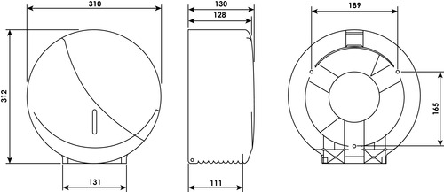 Distributeur papier WC inox en bobine 504013082 - vue 2