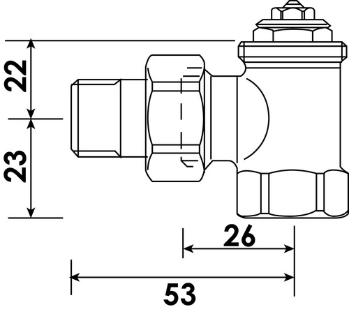 Corps thermostatique équerre 15/21 Honeywell VT0,2 HoneywellHome-by-resideo 601510151 - vue 2