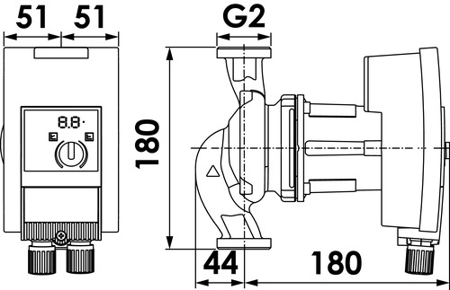 Circulateur Yonos Maxo 30/0,5-7 180mm - WILO WILO 602010539 - vue 2