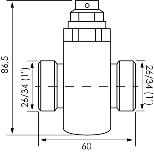 Soupape antigel compact 26/34 SOMATHERM 602013105 - vue 2
