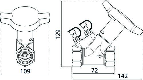 Vanne d'équilibrage HYDROCONTROL VTR 15/21 - OVENTROP