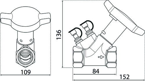 Vanne d'équilibrage HYDROCONTROL VTR 20/27 - OVENTROP OVENTROP 605010240 - vue 4
