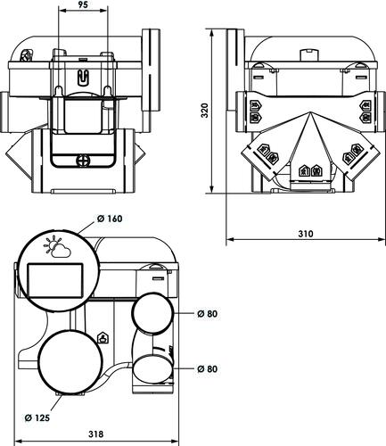 Groupe seul V.M.C simple flux hygroréglable easyHOME premium MW - ALDES