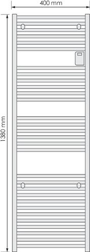 Radiateur sèche-serviettes électrique Doris étroit blanc brillant 500W - ATLANTIC ATLANTIC 608015715 - vue 3