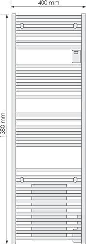 Radiateur sèche-serviettes électrique avec soufflerie Doris étroit anthracite 1500W - ATLANTIC ATLANTIC 608015743 - vue 3